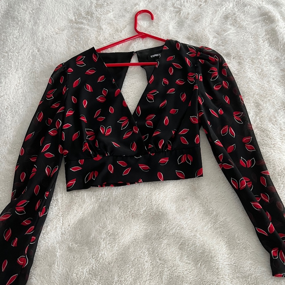 Express Women’s Sheer Crop Top Size Small